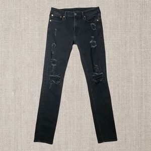 American Eagle 32x34 AirFlex+ Distressed Black Athletic Skinny Jeans Men’s